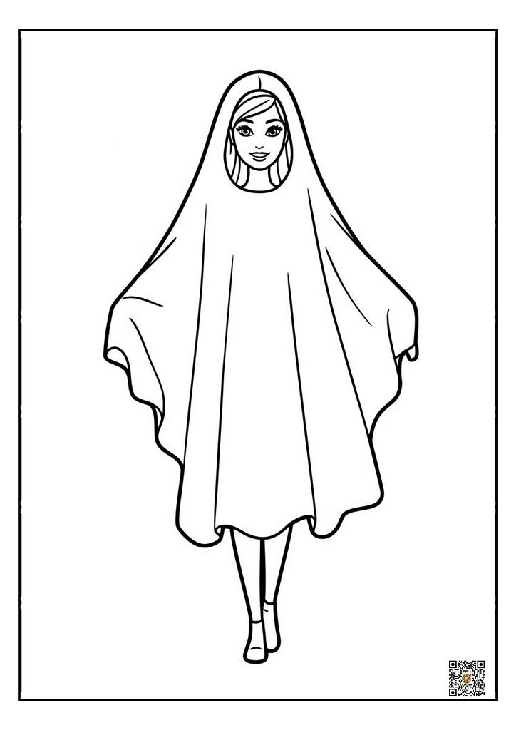 Frankenstein-inspired Barbie Halloween coloring page