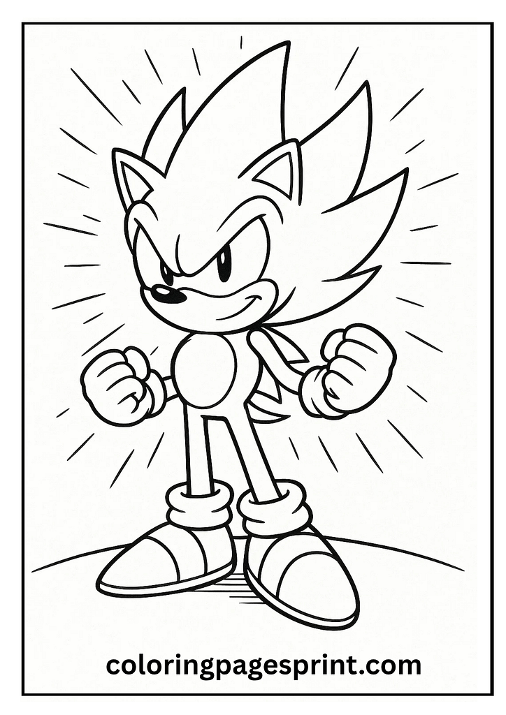 super sonic coloring pages pdf