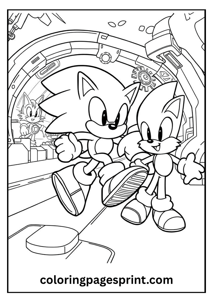 sonic coloring sheets
