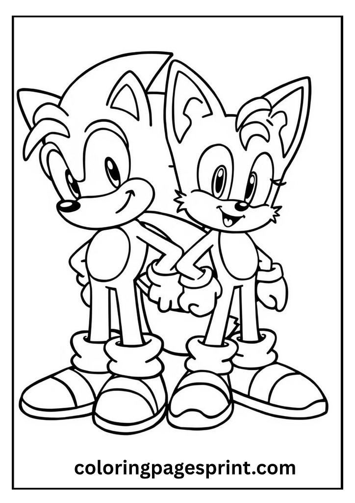 sonic best friends coloring pages
