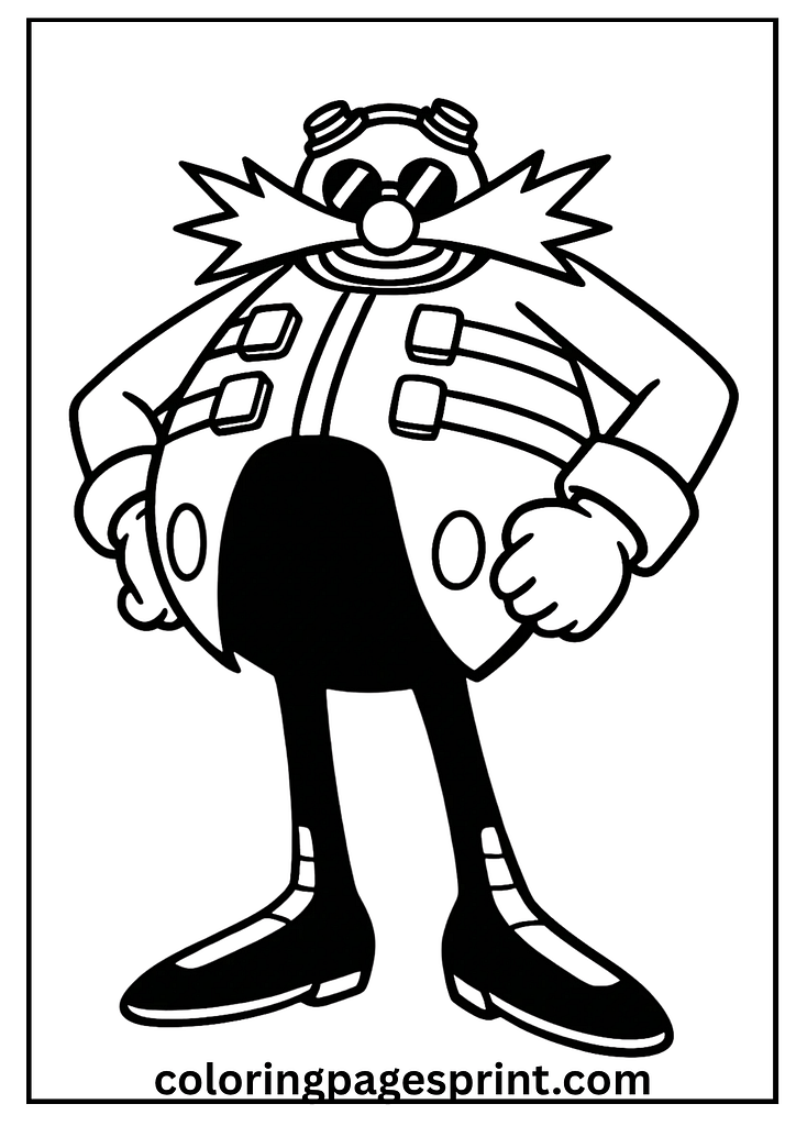 doctor eggman from sonic coloring pages