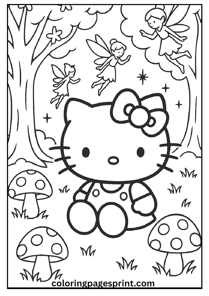 hello kitty in garden