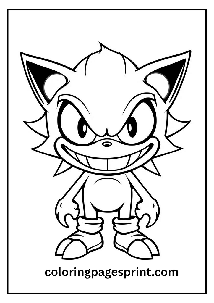 sonic exe coloring pages
