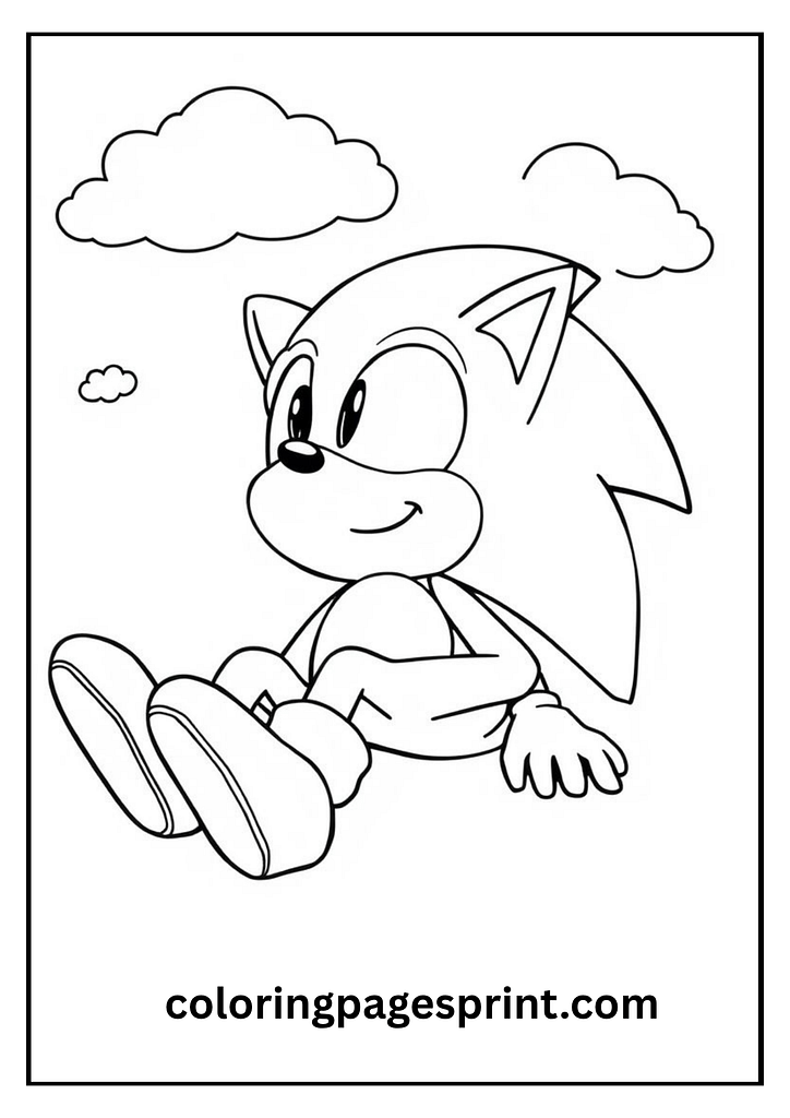 sonic coloring pages for kids