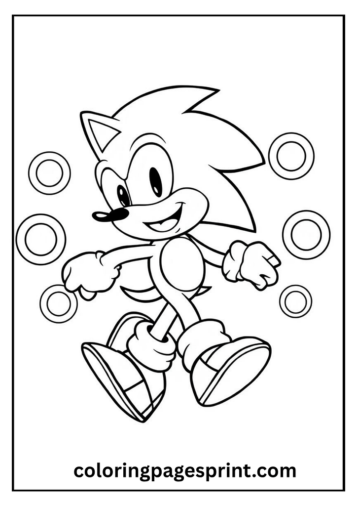 sonic play outdoor coloring page