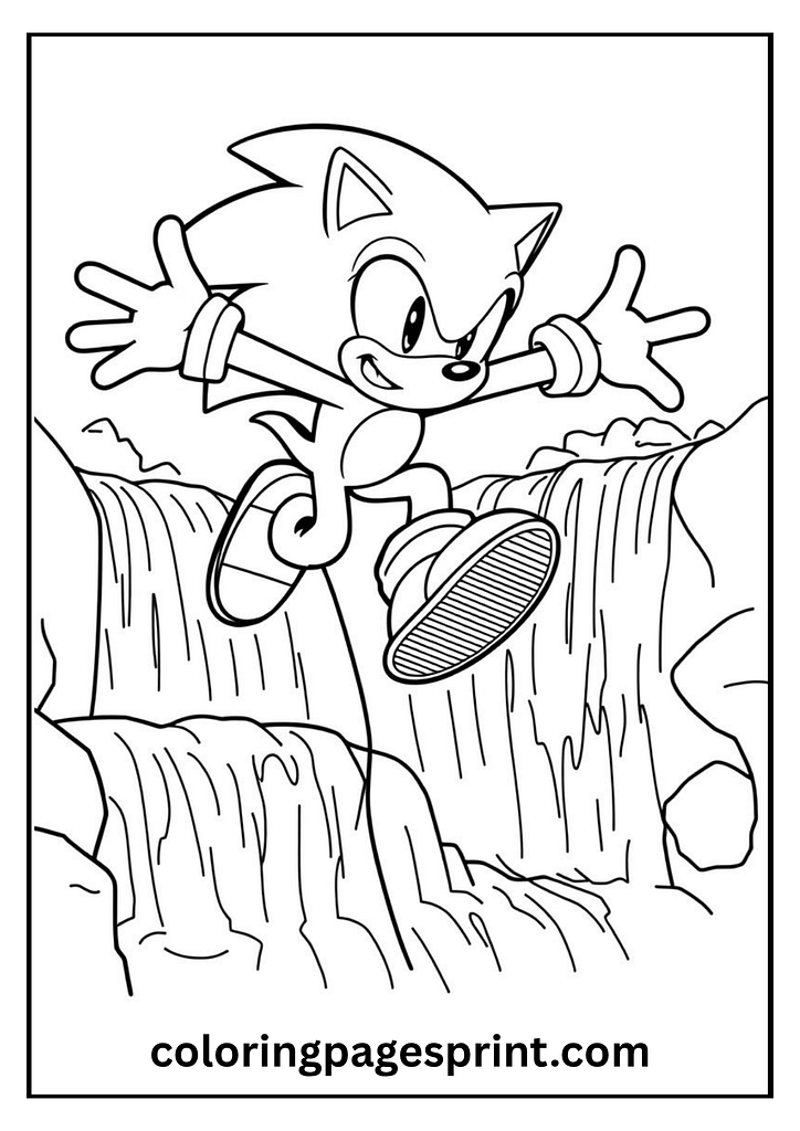 coloring pages sonic for kids