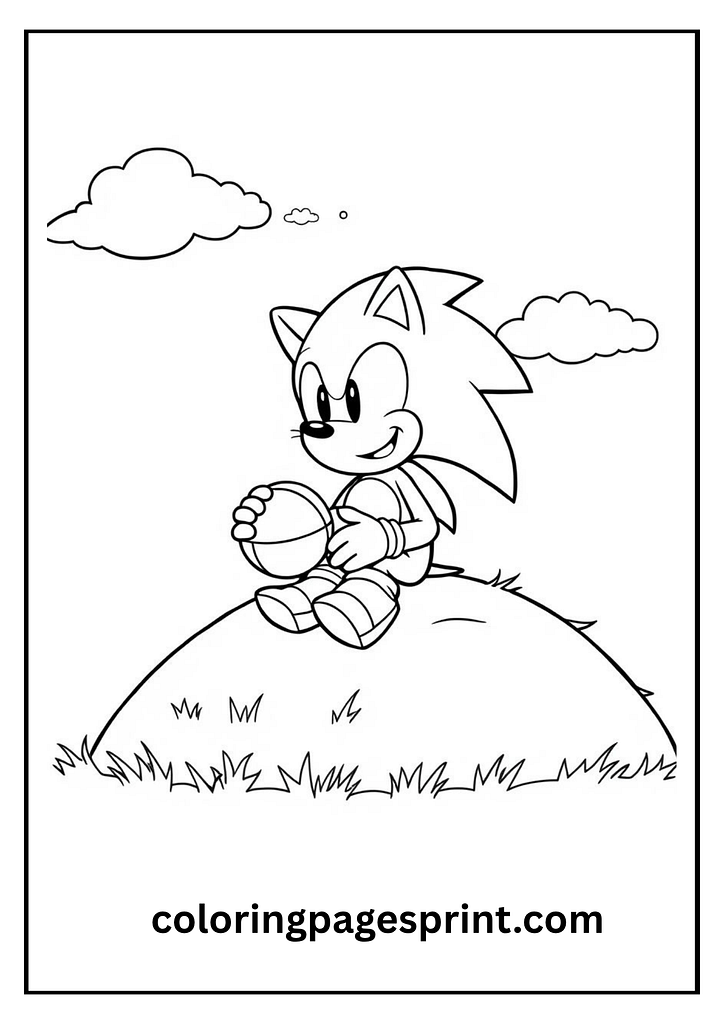sonic play outdoor coloring page
