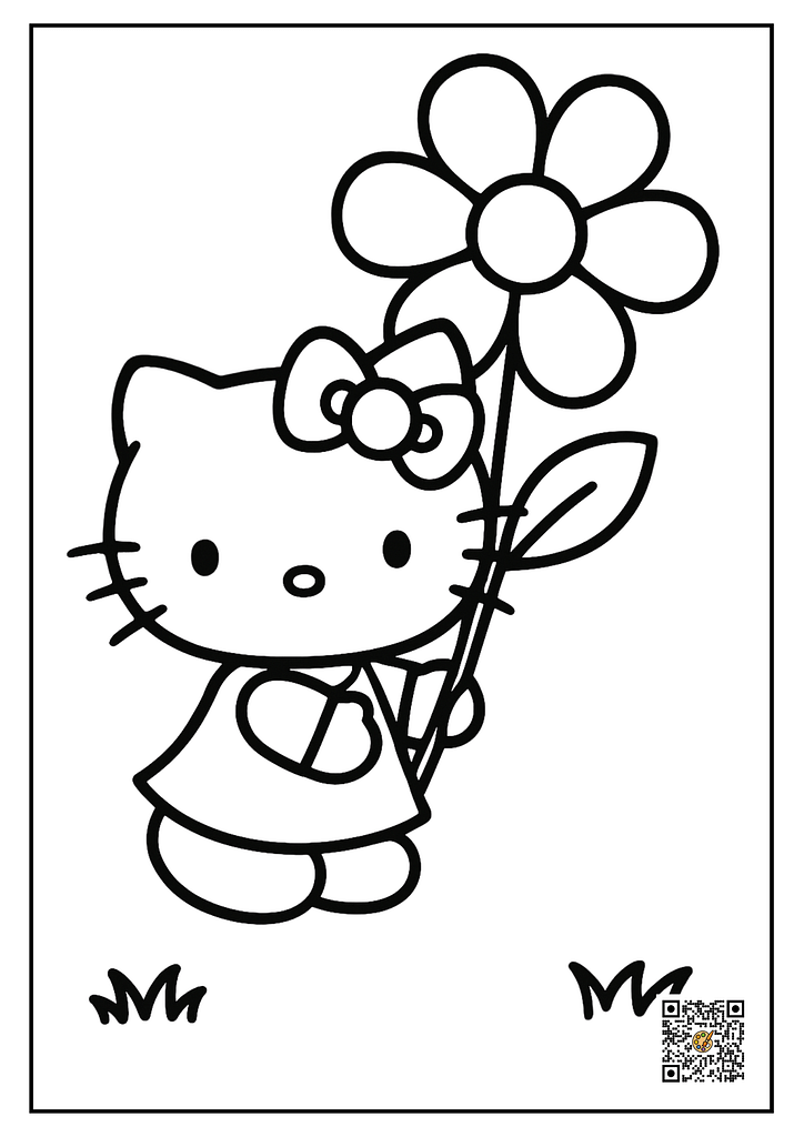hello kitty with flower