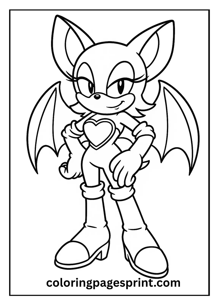 rough the bat from sonic Coloring Page