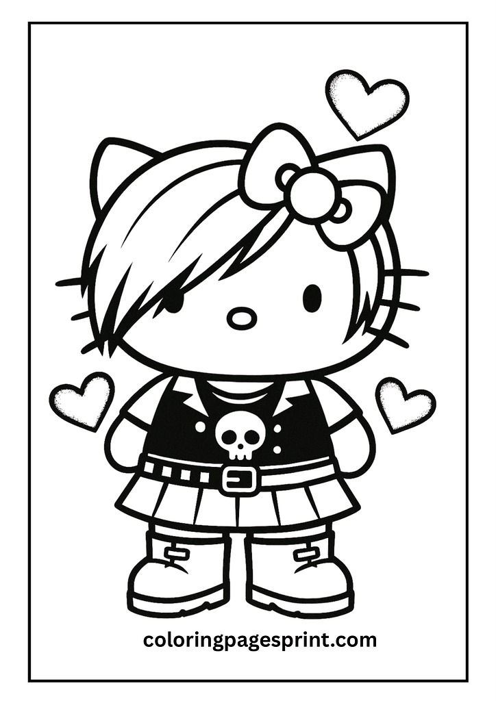 sanrio hello kitty coloring page