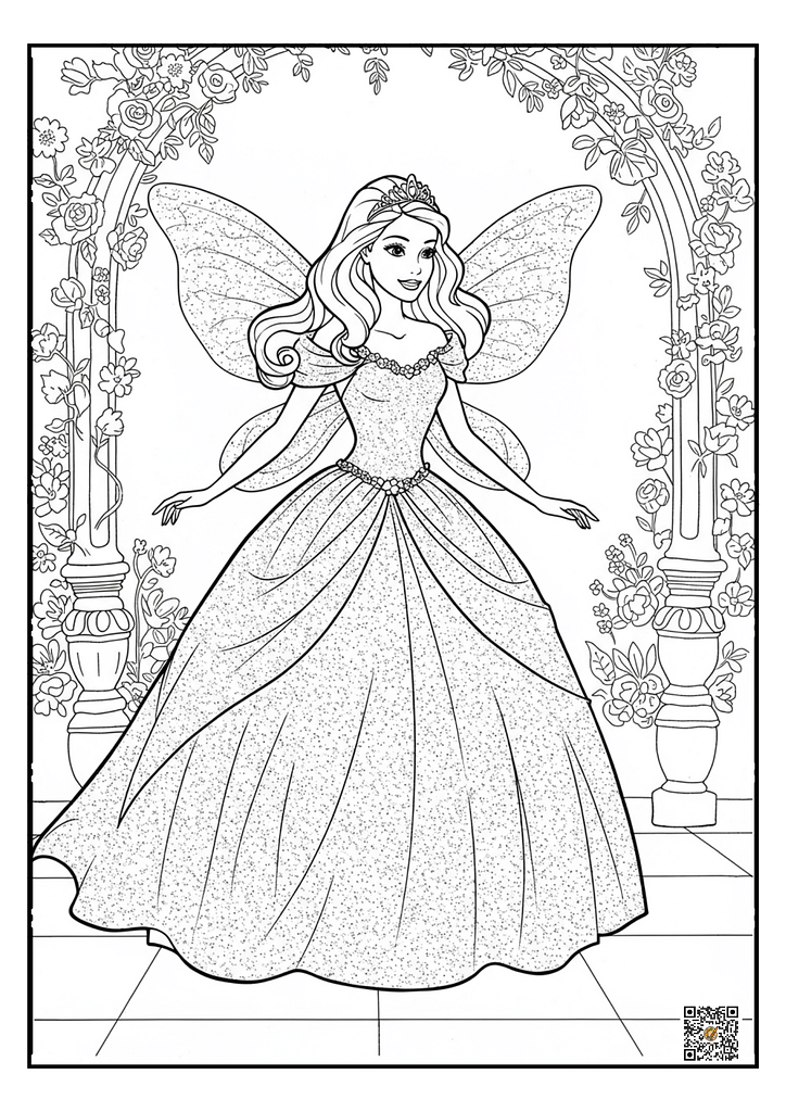 Barbie fairy with wings and a magic wand