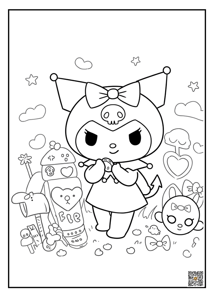 Kuromi coloring pages