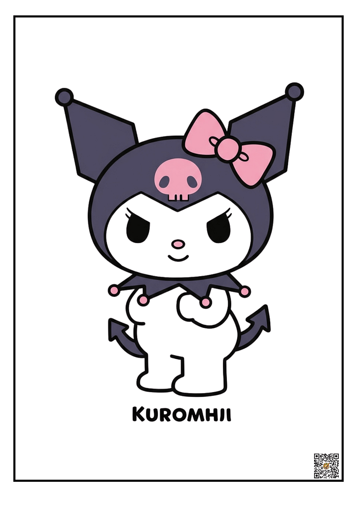 cute Kuromi Coloring Page
