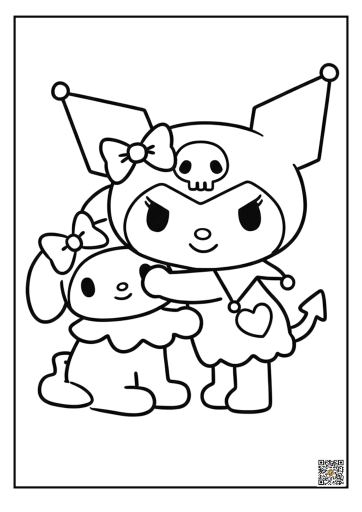 Download Kuromi coloring page pdf printable online
