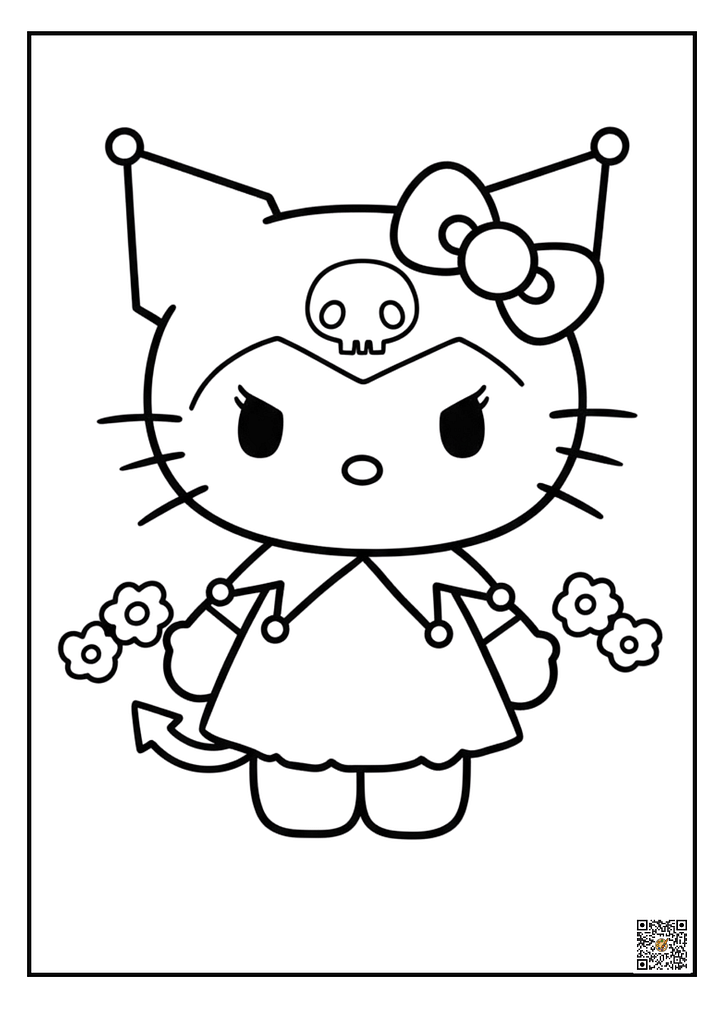 Kuromi Coloring Pages