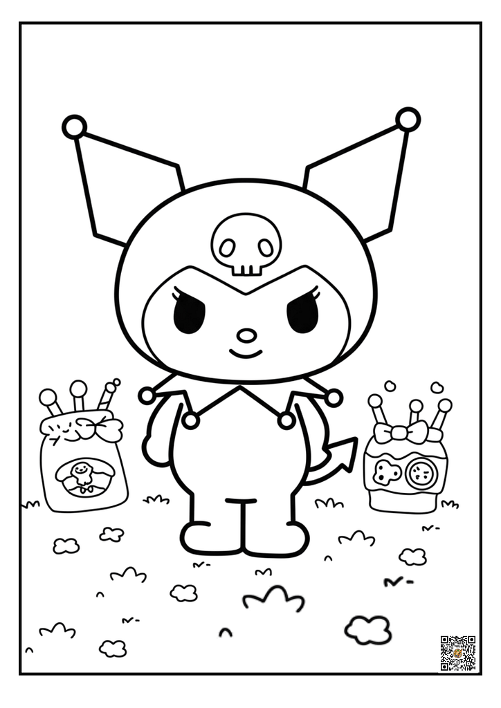 Kuromi coloring pages