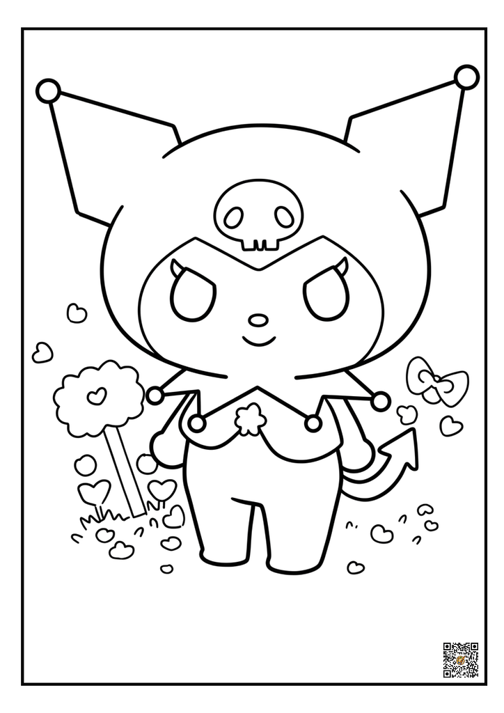Kuromi coloring pages