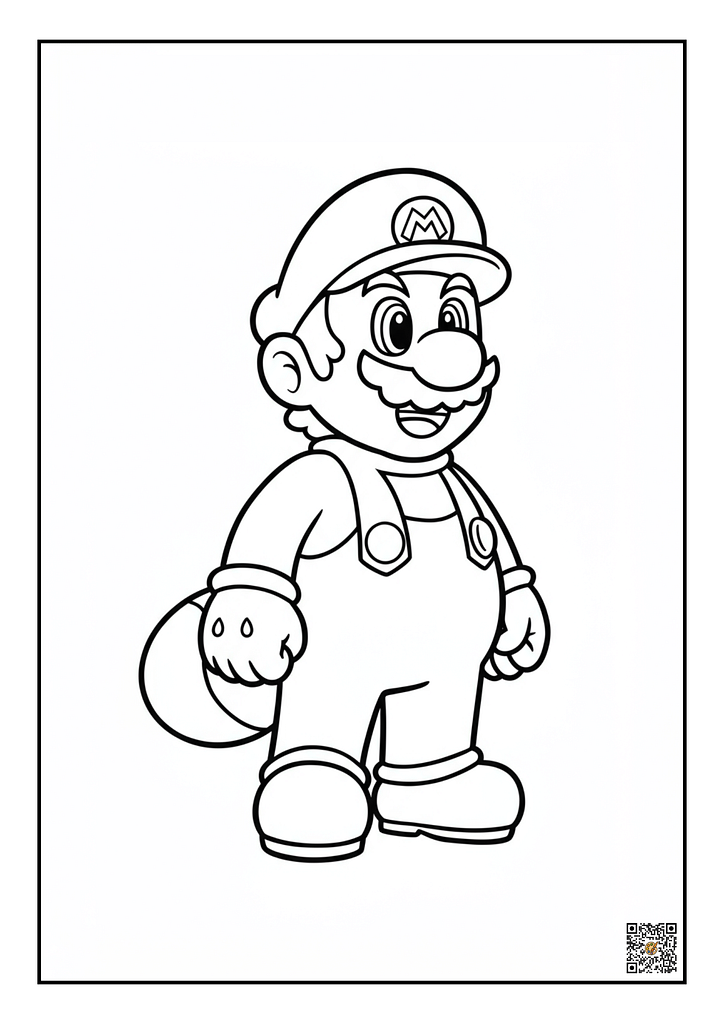 super mario coloring page