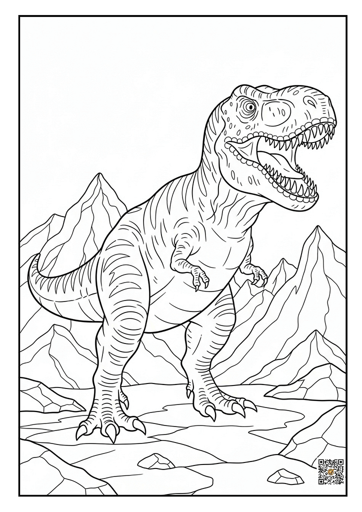 realistic dinosaur coloring pages