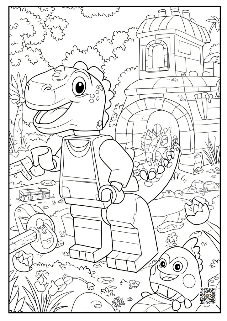 lego dinosaur coloring pages