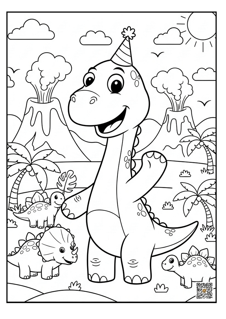 cute dinosaur coloring pages