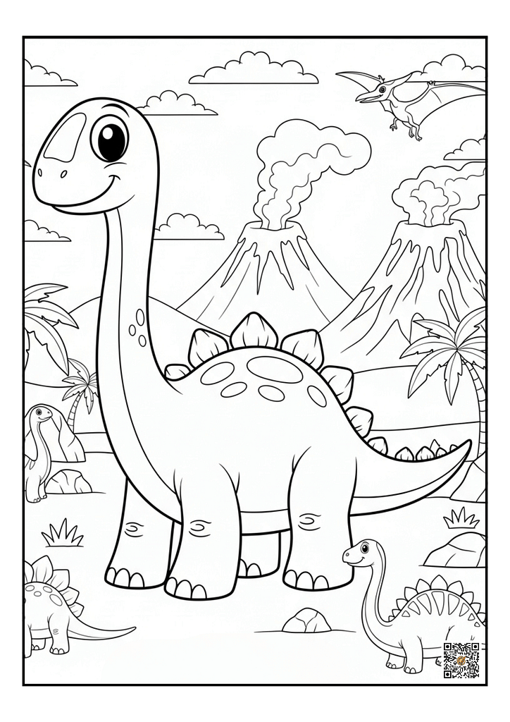 dinosaur coloring pages easy