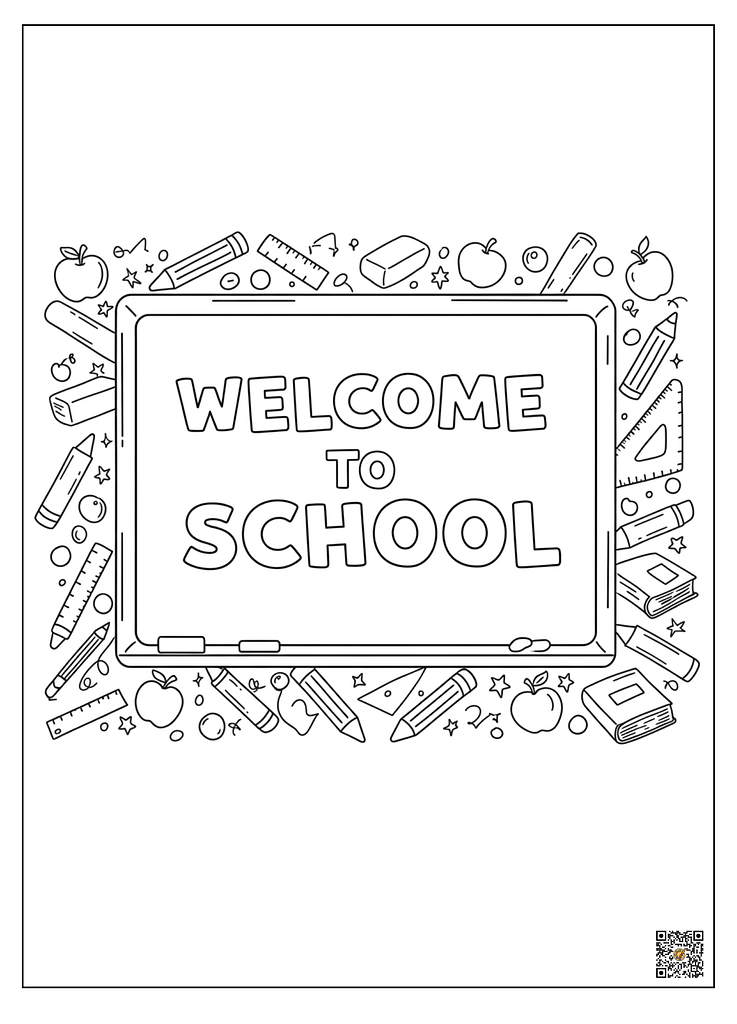 Welcome banners Coloring Pages For Kids