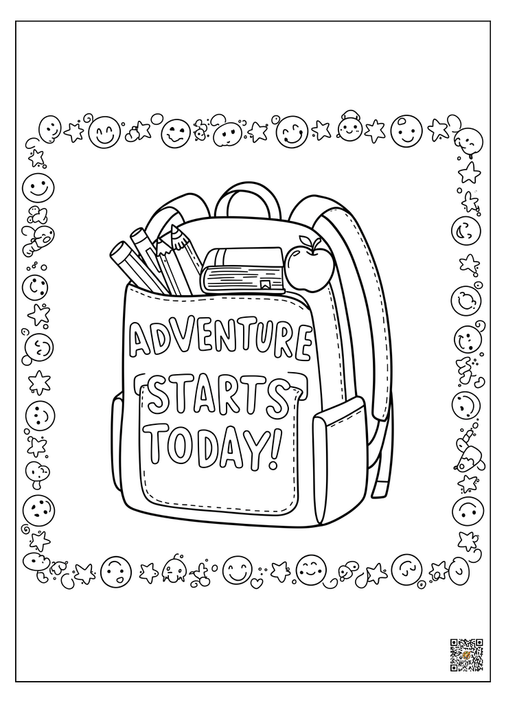 First day of school coloring pages