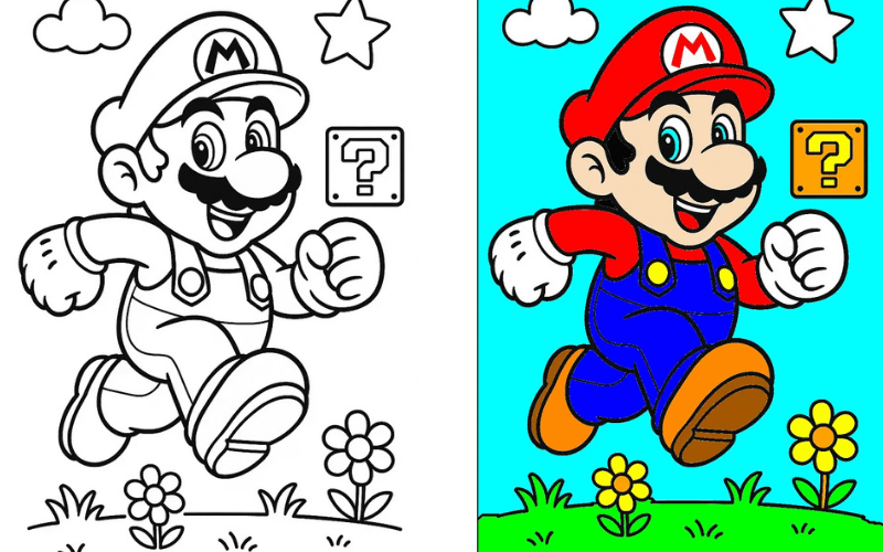mario coloring pages