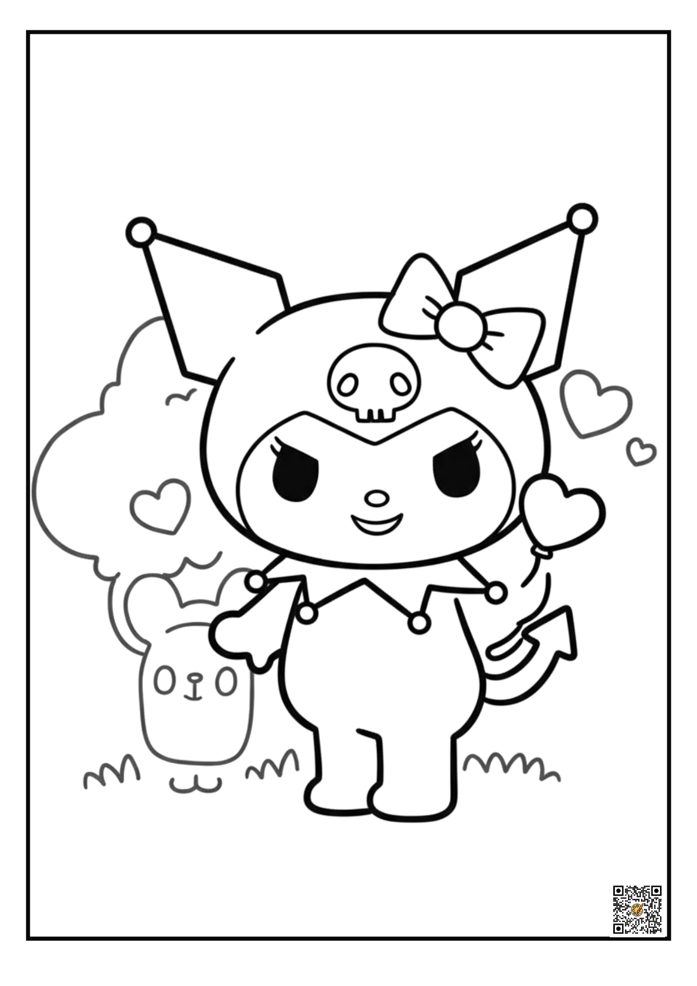 Kuromi coloring pages 