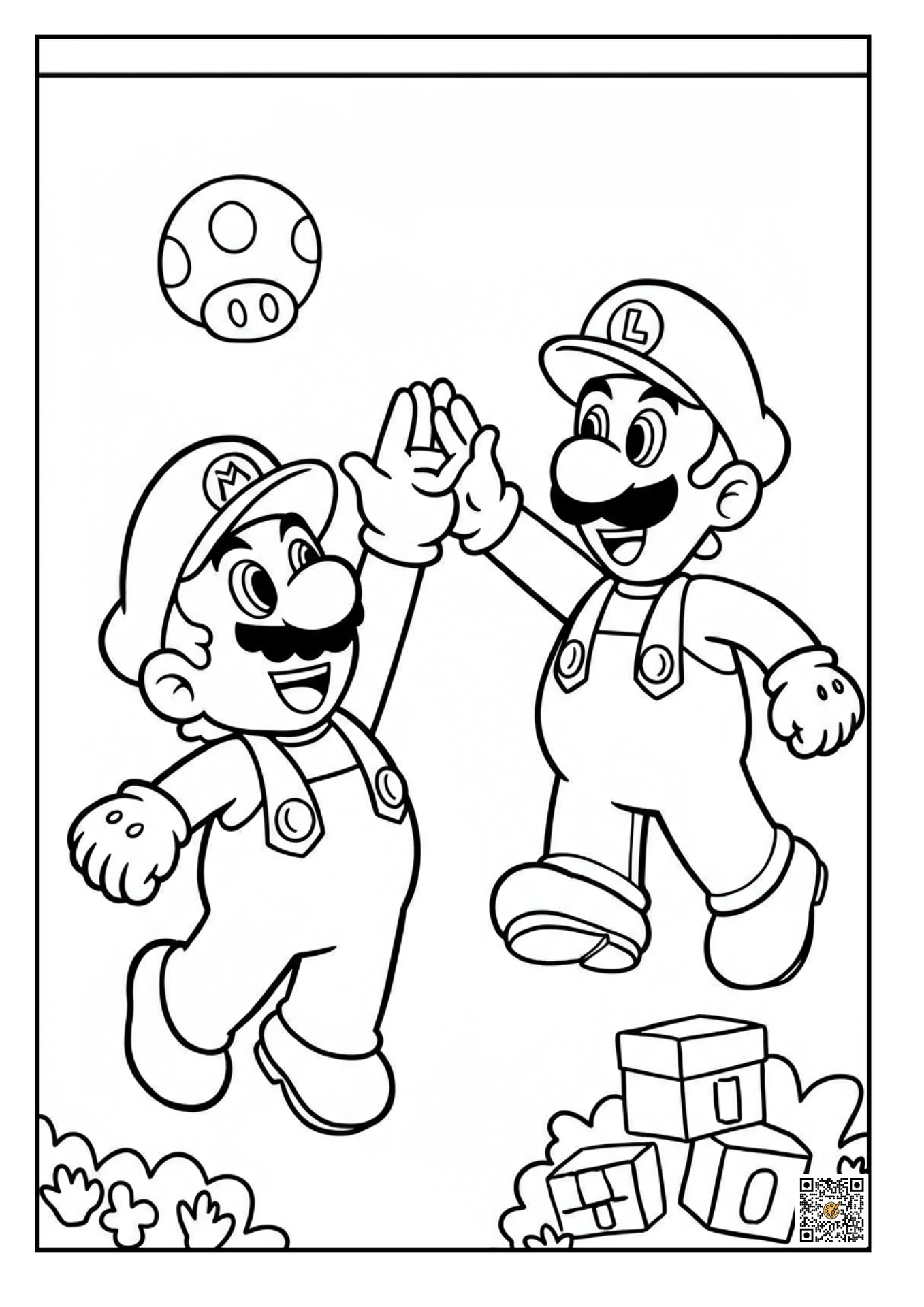 Mario and Luigi high-fiving